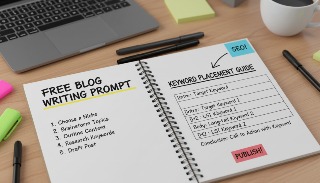 Free Blog Writing Prompt With Keyword Placement Guide