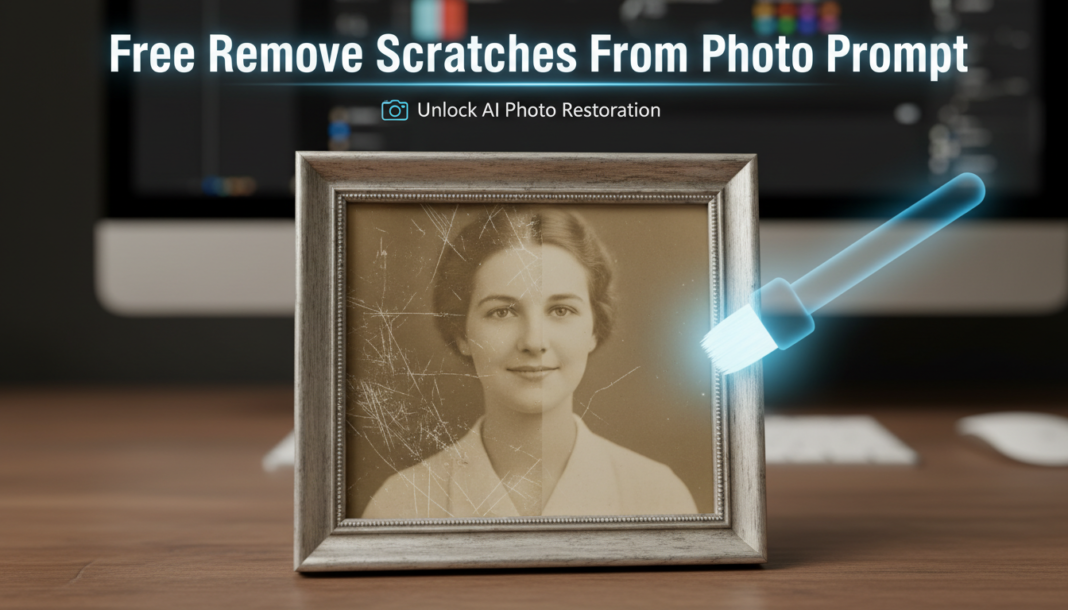 Free Remove Scratches From Photo Prompt