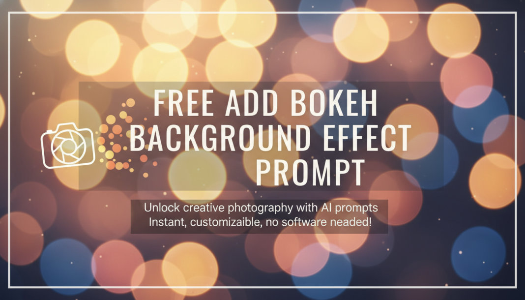 Free Add Bokeh Background Effect Prompt
