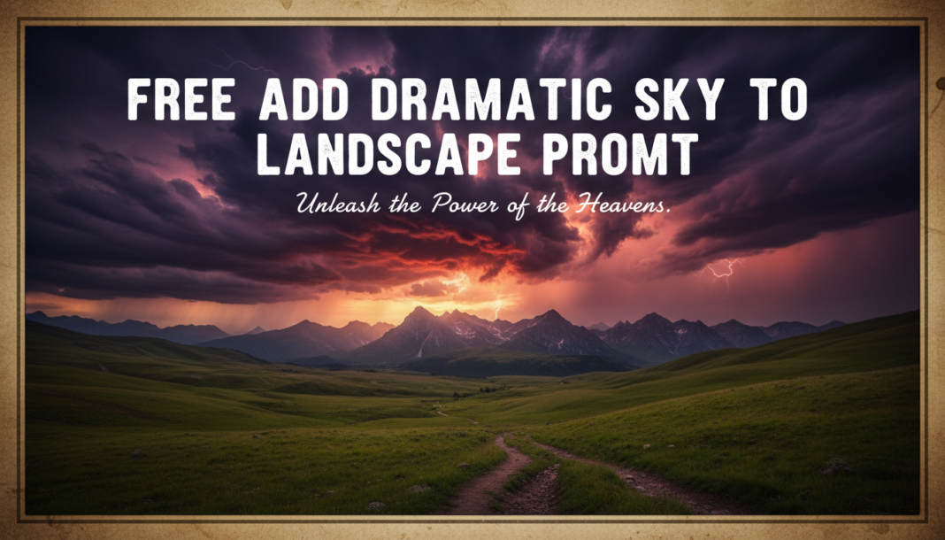 Free Add Dramatic Sky To Landscape Prompt