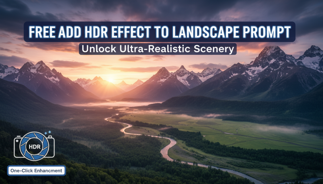 Free Add HDR Effect To Landscape Prompt