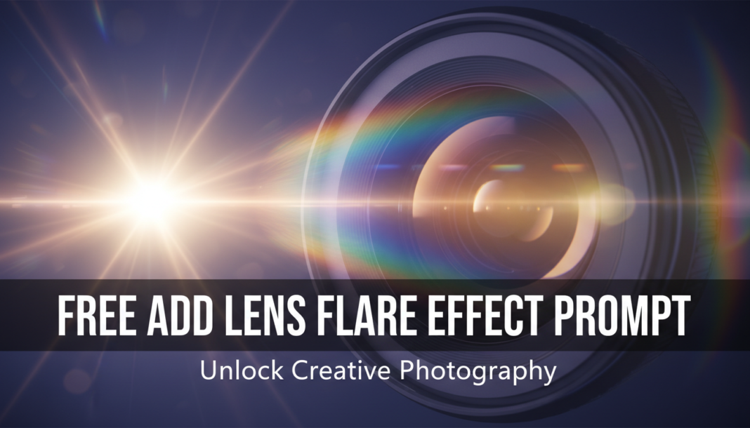 Free Add Lens Flare Effect Prompt