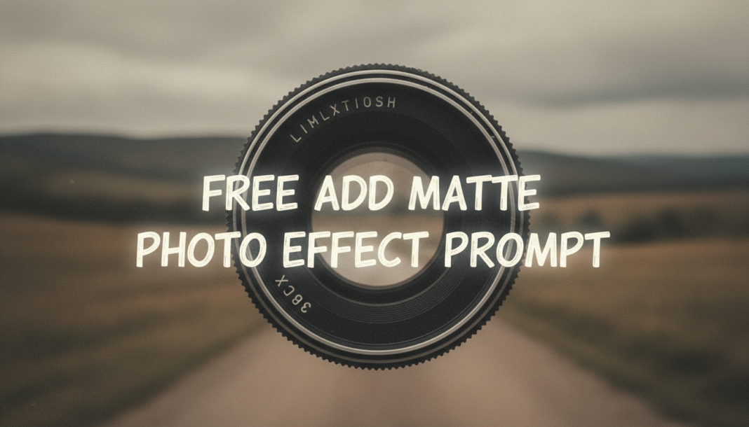 Free Add Matte Photo Effect Prompt