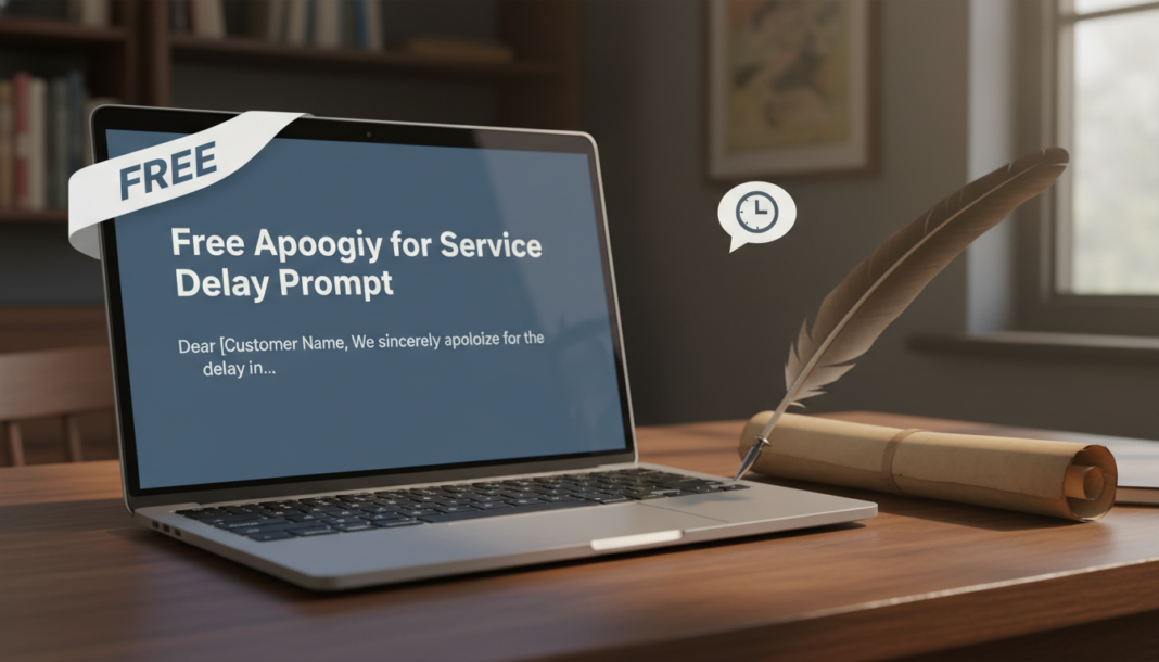 Free Apology for service delay prompt