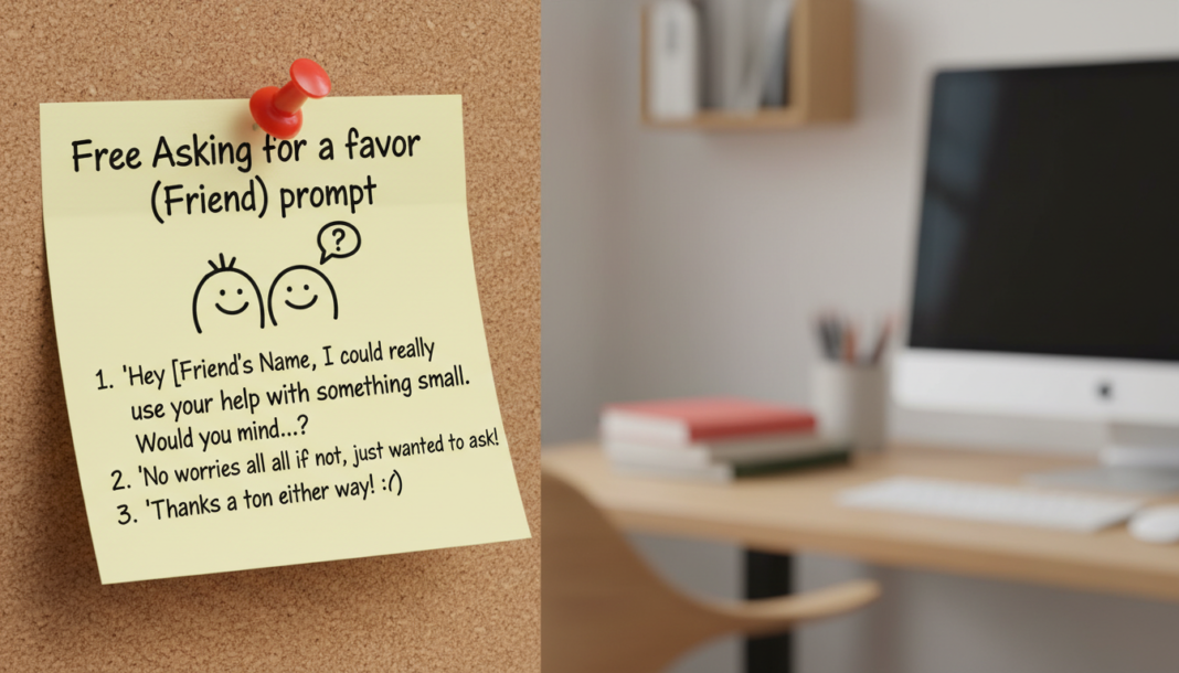 Free Asking for a favor (Friend) prompt