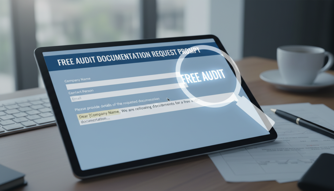 Free Audit documentation request prompt