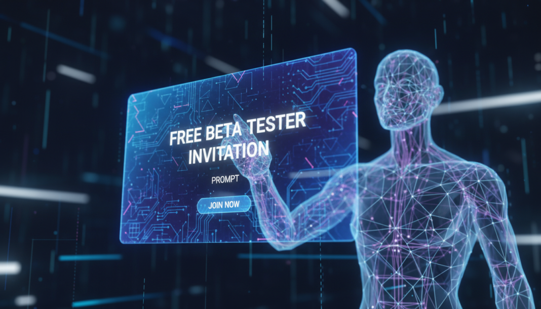 Free Beta tester invitation prompt