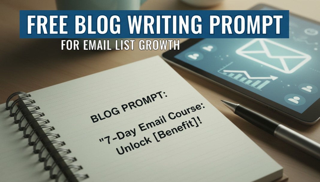 Free Blog Writing Prompt For Email List Growth