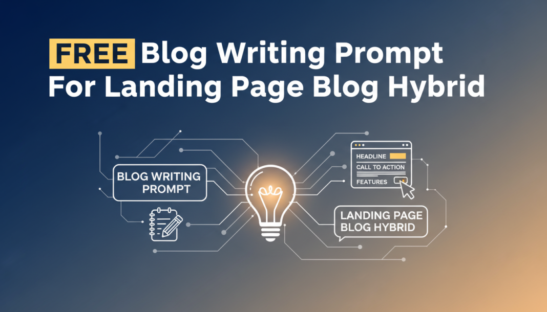 Free Blog Writing Prompt For Landing Page Blog Hybrid