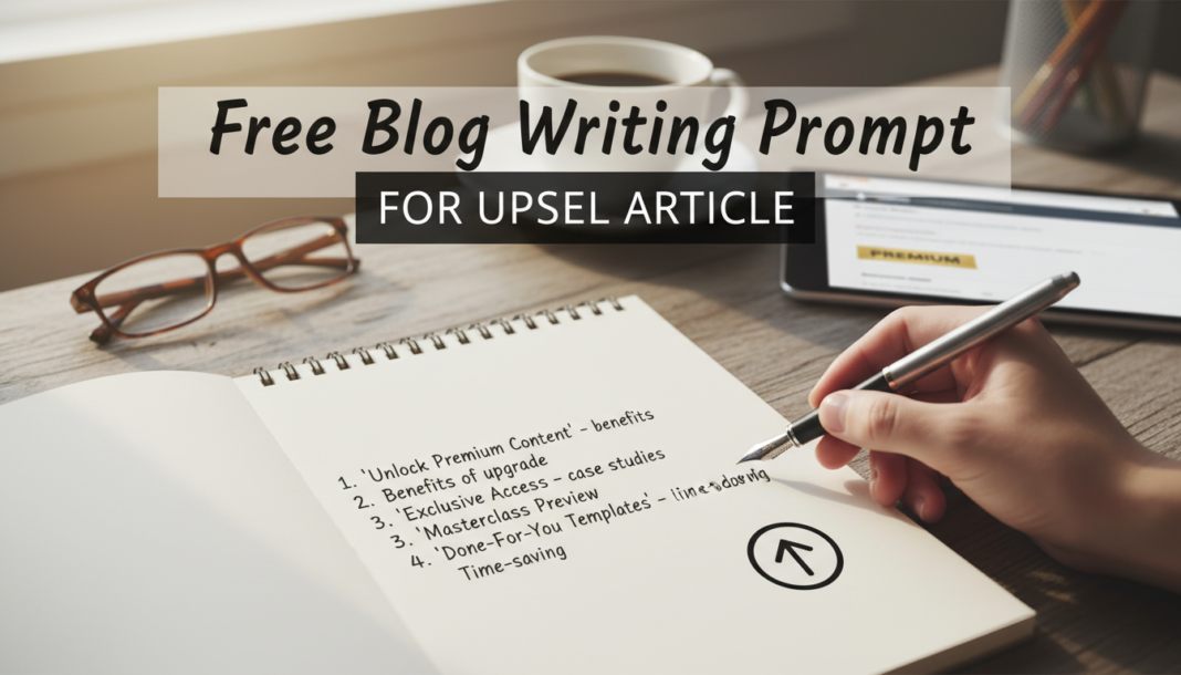 Free Blog Writing Prompt For Upsell Article