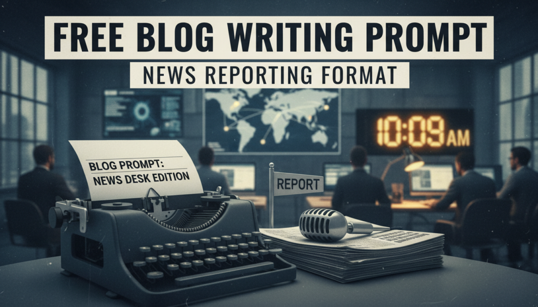 Free Blog Writing Prompt In News Reporting Format Free Blog Writing Prompt In News Reporting Format