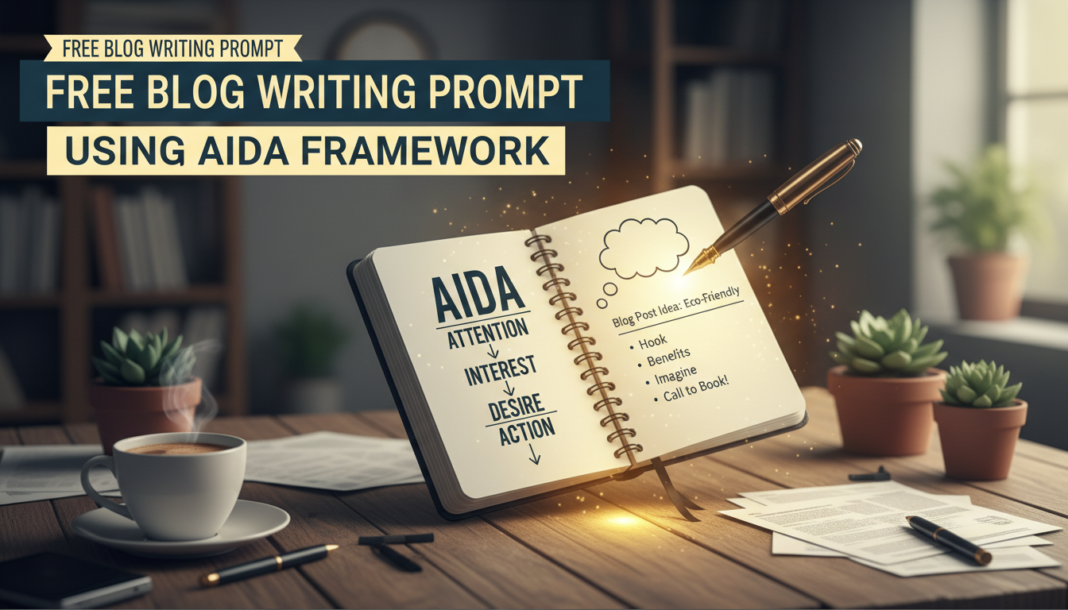 Free Blog Writing Prompt Using AIDA Framework