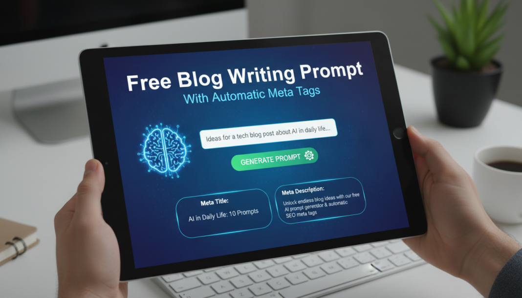 Free Blog Writing Prompt With Automatic Meta Tags