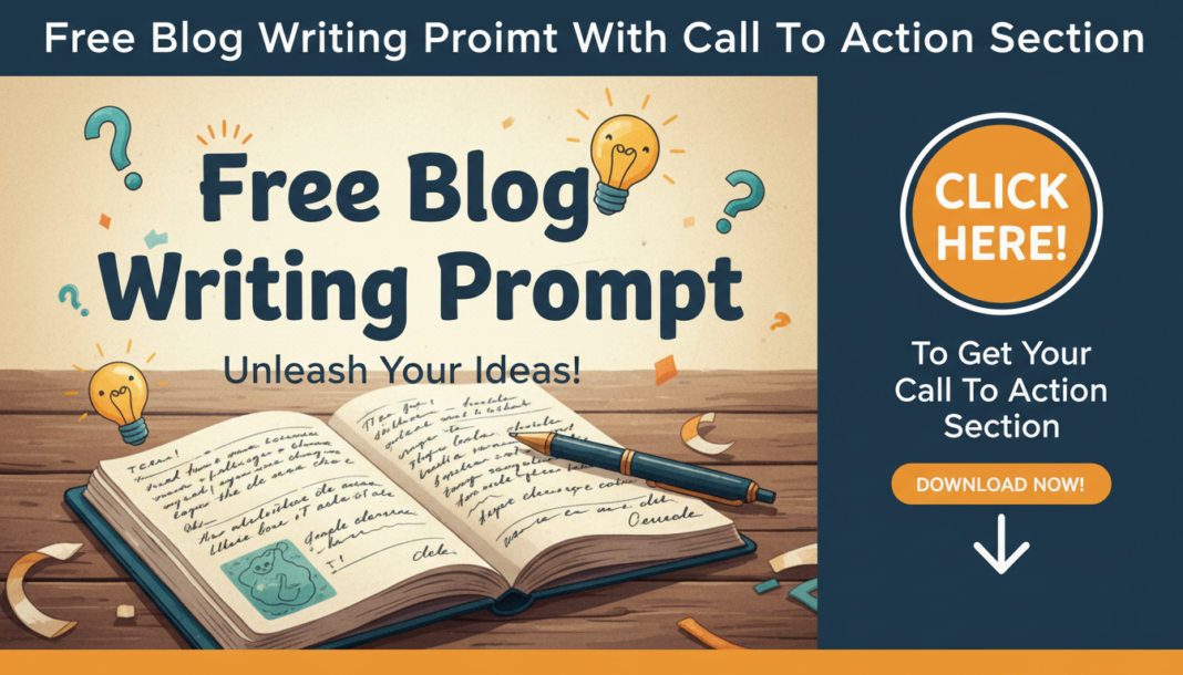 Free Blog Writing Prompt With Call To Action Section