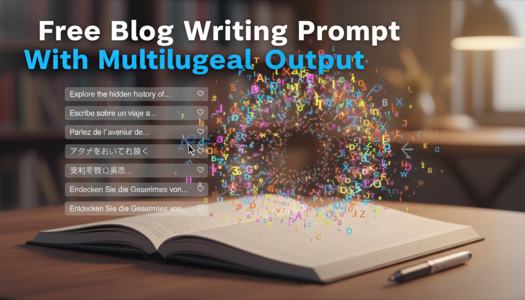Free Blog Writing Prompt With Multilingual Output