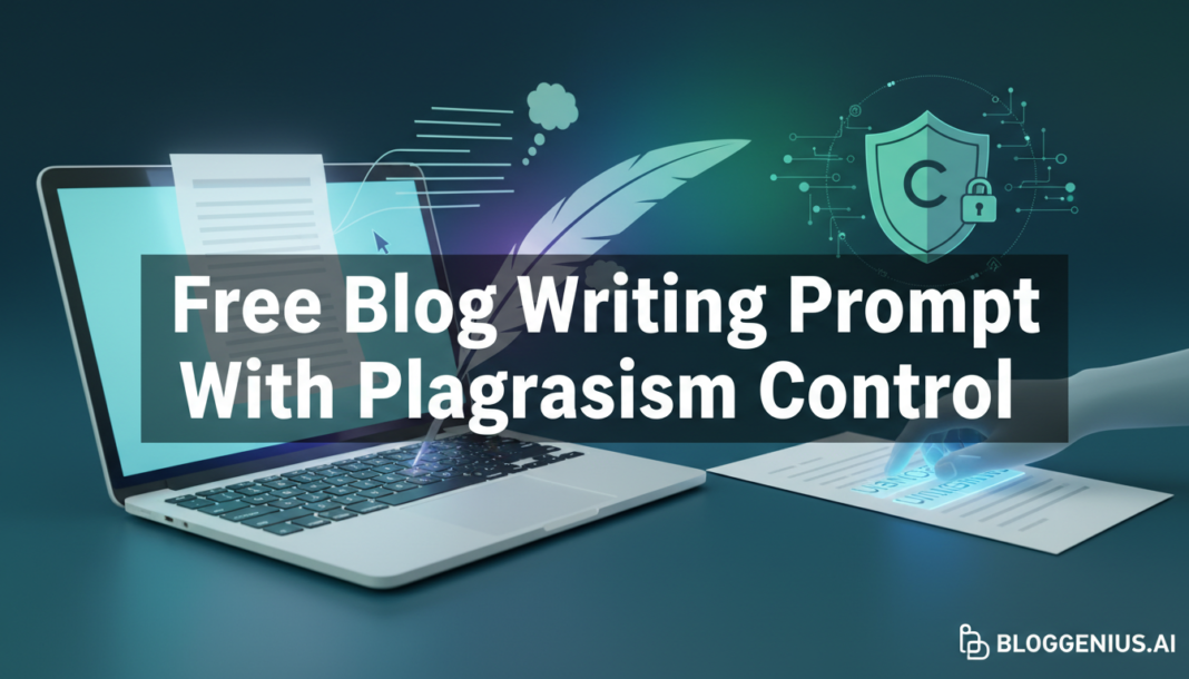 Free Blog Writing Prompt With Plagiarism Control