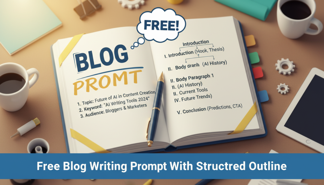 Free Blog Writing Prompt With Structured Outline