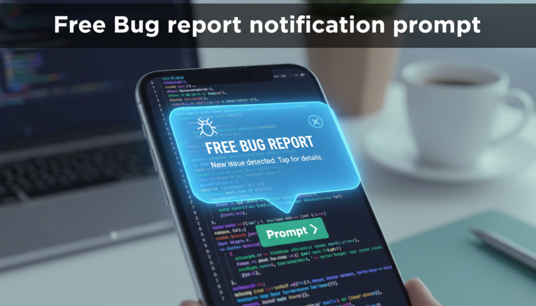 Free Bug report notification prompt