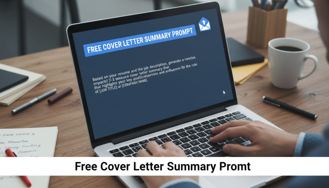 Free Cover letter summary prompt