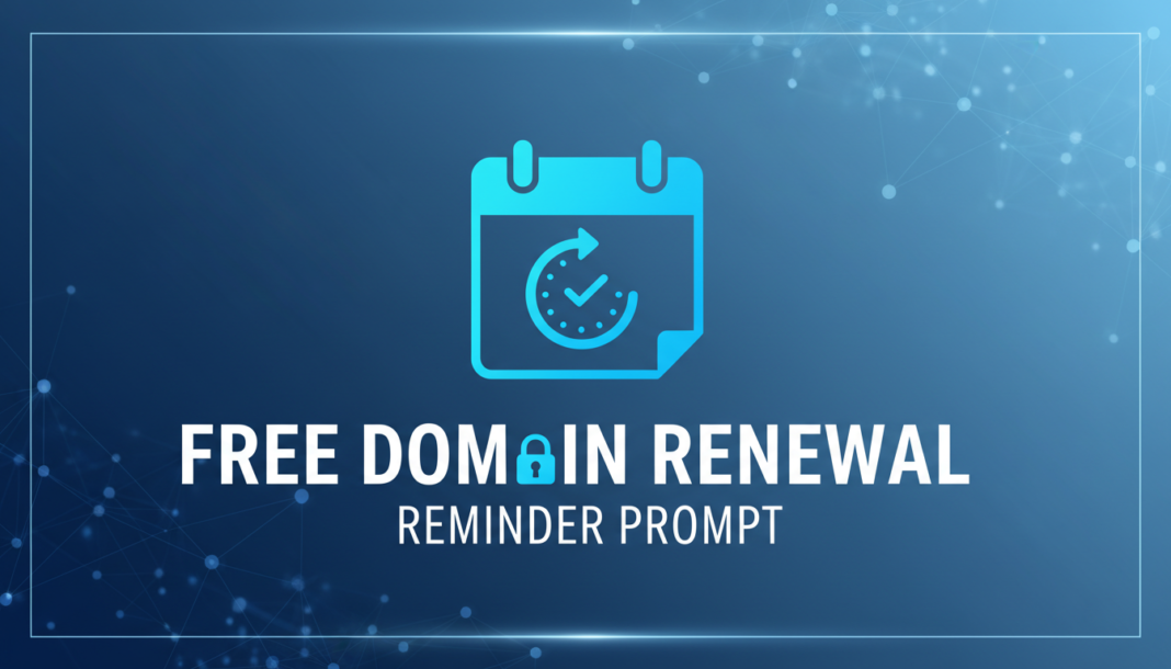 Free Domain renewal reminder prompt