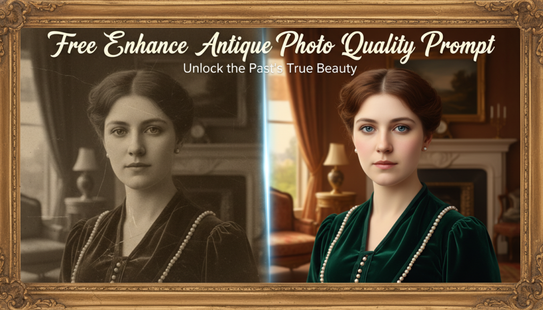 Free Enhance Antique Photo Quality Prompt