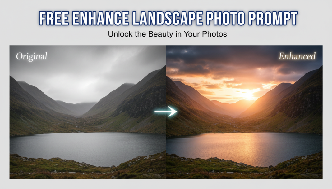 Free Enhance Landscape Photo Prompt