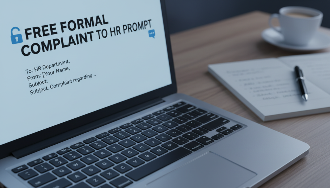 Free Formal complaint to HR prompt