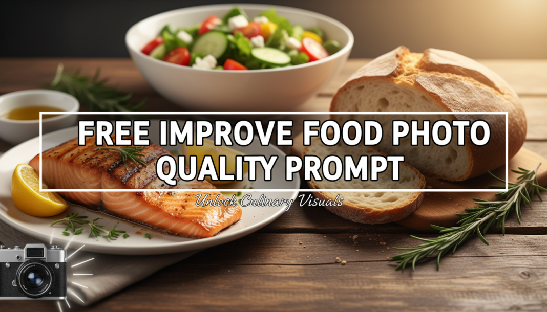 Free Improve Food Photo Quality Prompt