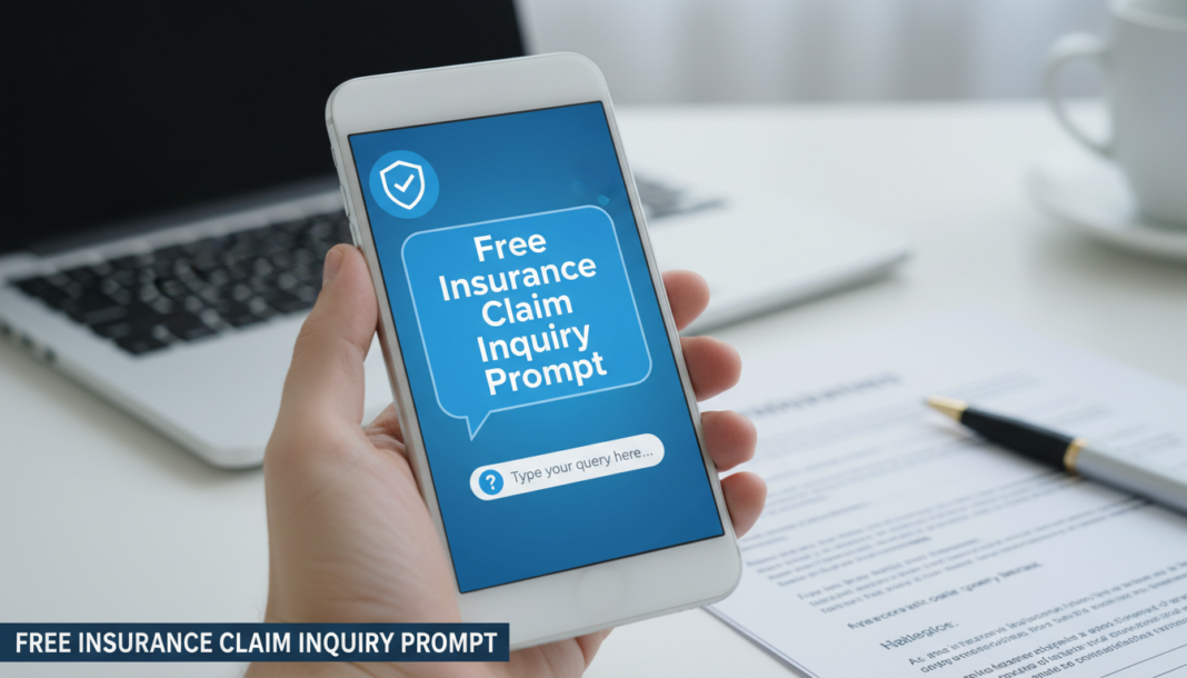 Free Insurance claim inquiry prompt