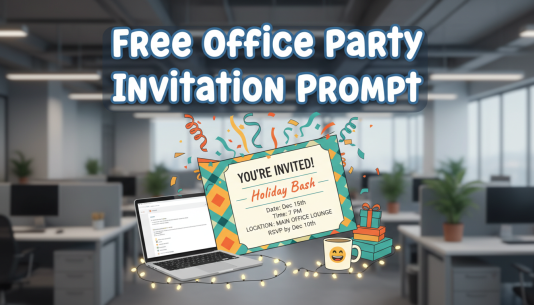 Free Office party invitation prompt