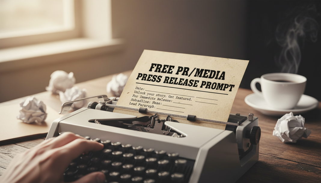 Free PR/Media press release prompt