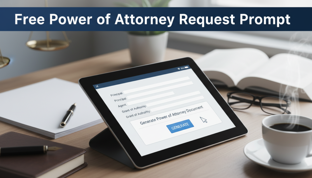 Free Power of attorney request prompt