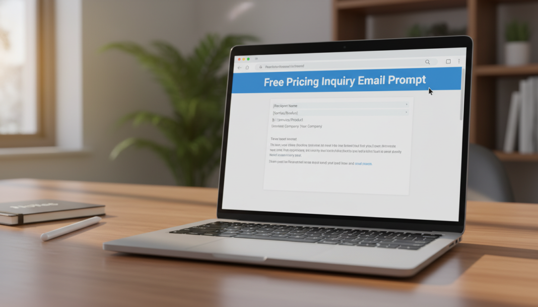 Free Pricing inquiry email prompt