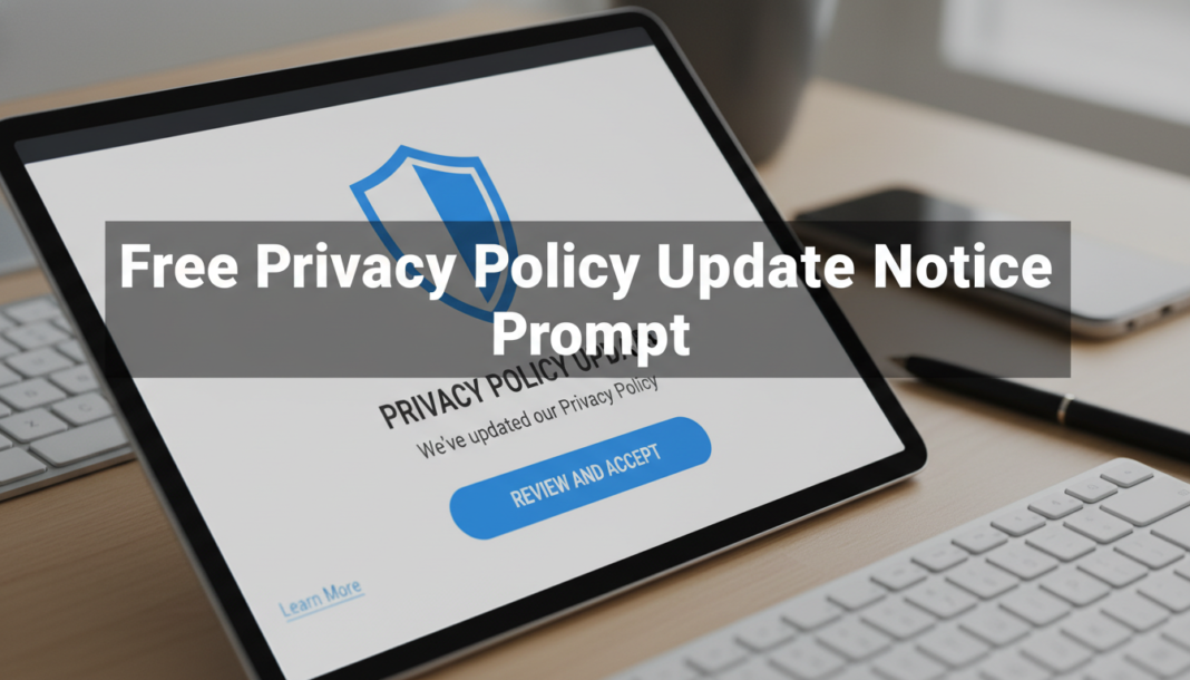 Free Privacy policy update notice prompt
