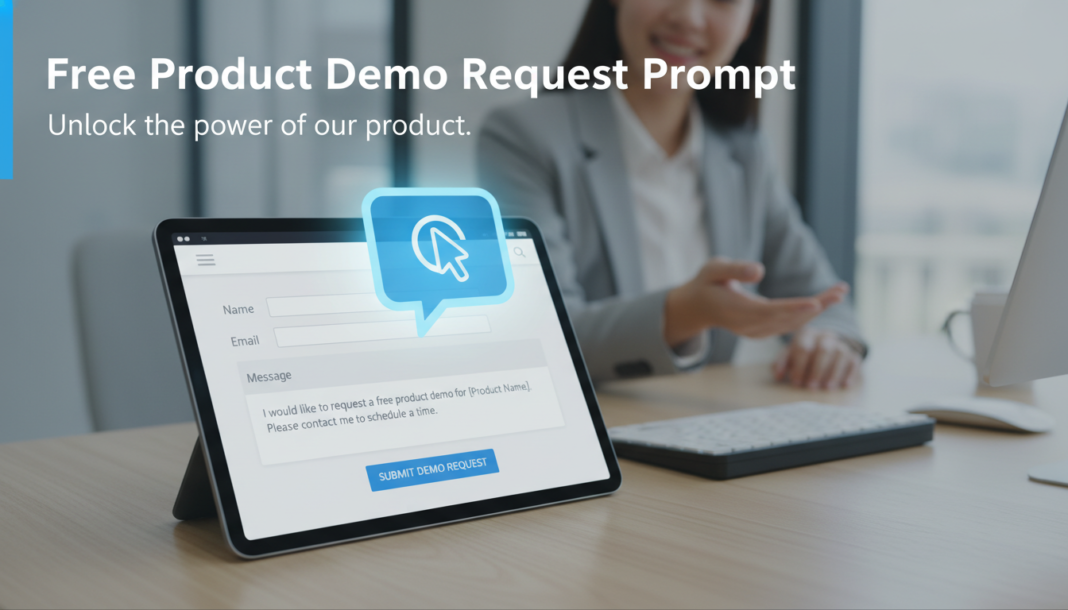 Free Product demo request prompt