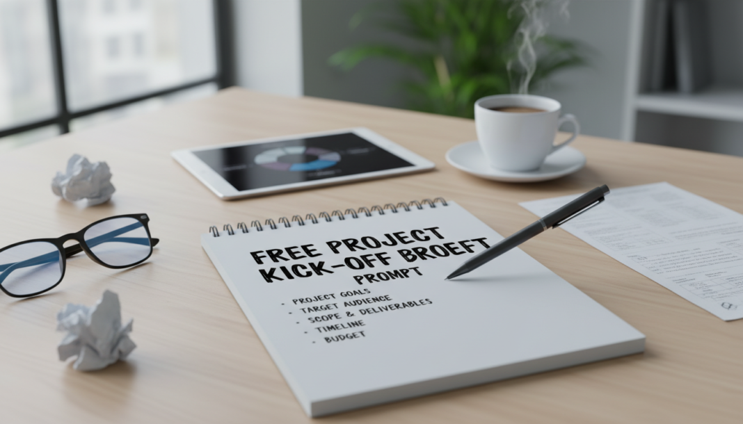 Free Project kick-off brief prompt