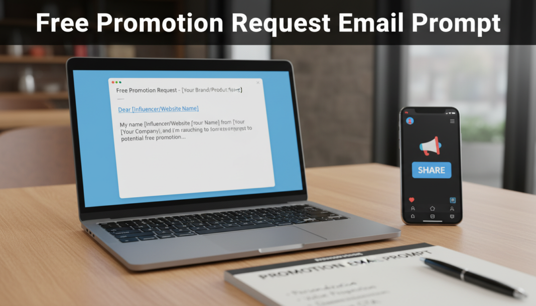 Free Promotion request email prompt