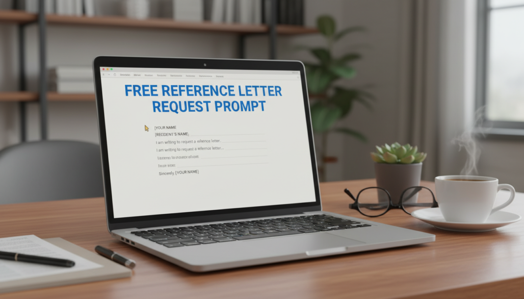 Free Reference letter request prompt
