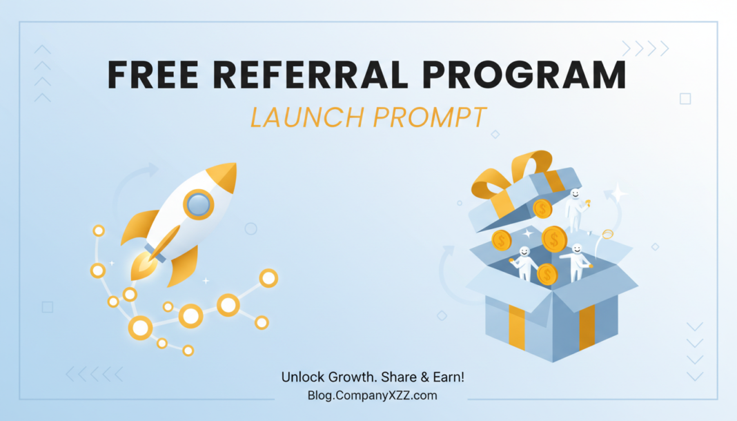 Free Referral program launch prompt Free Referral program launch prompt