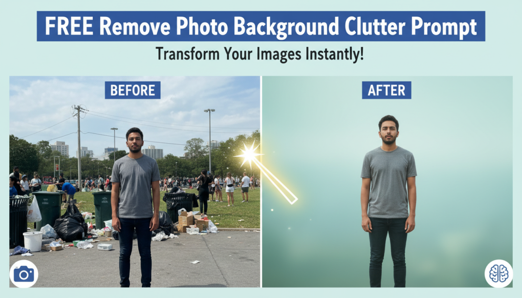 Free Remove Photo Background Clutter Prompt
