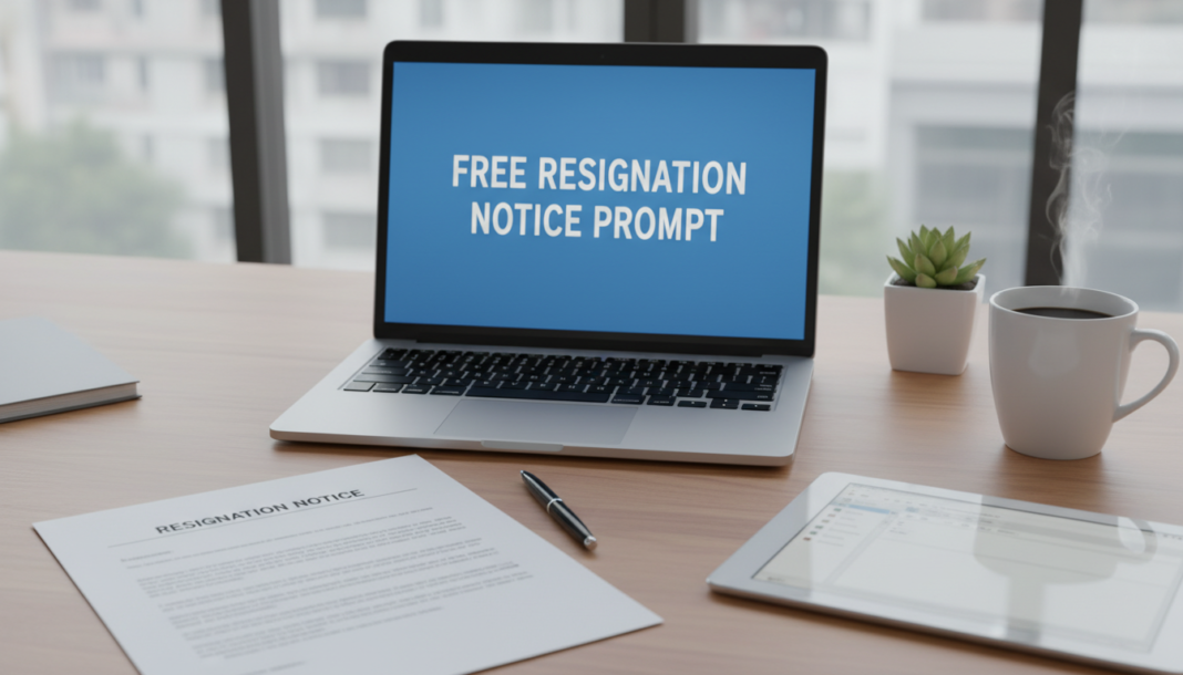 Free Resignation notice prompt