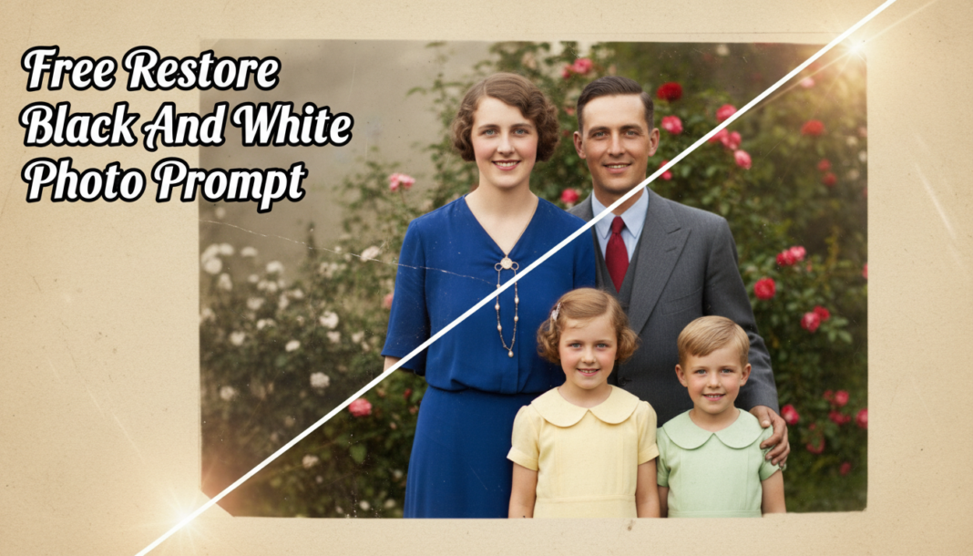 Free Restore Black And White Photo Prompt