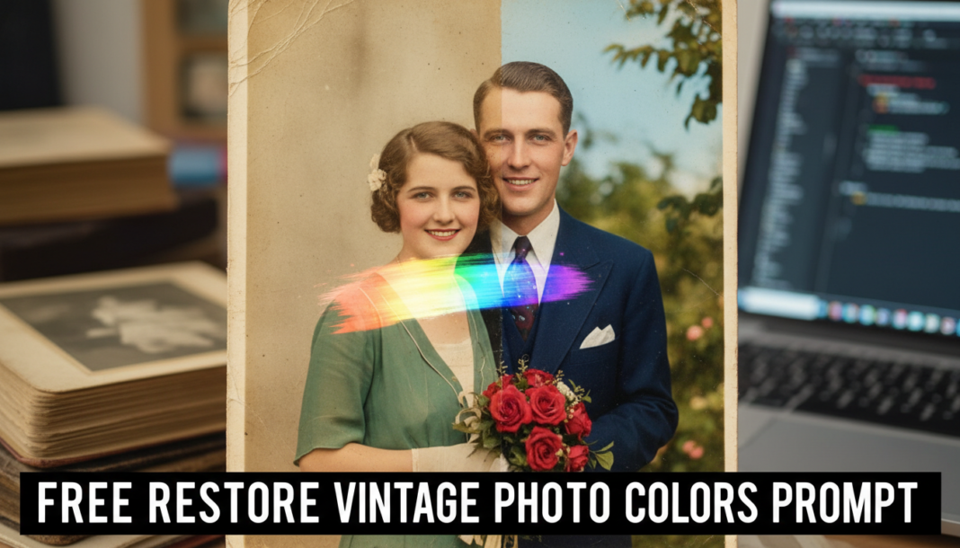 Free Restore Vintage Photo Colors Prompt