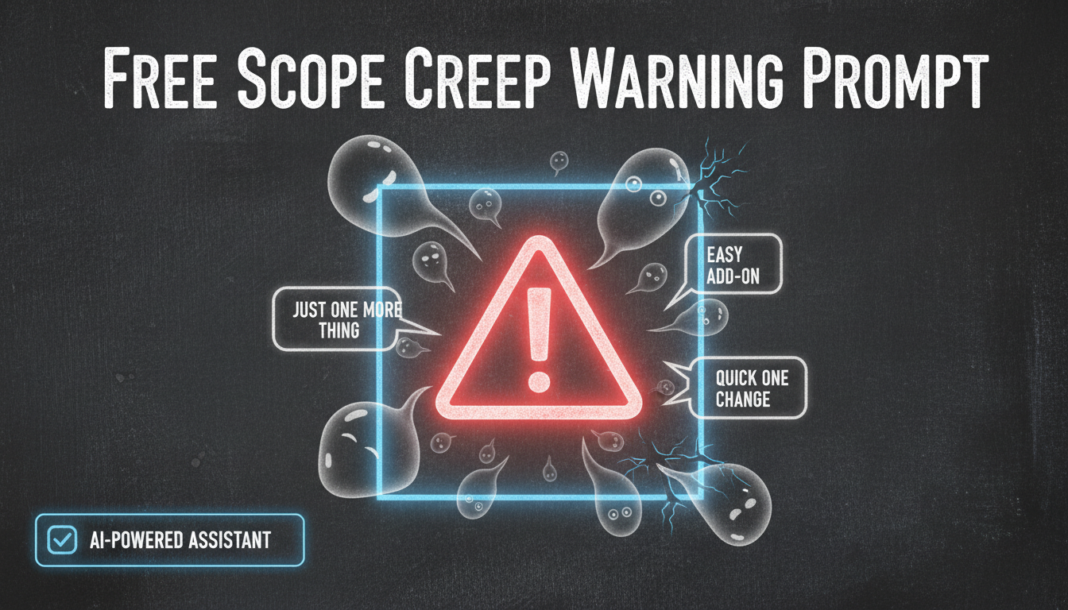 Free Scope creep warning prompt