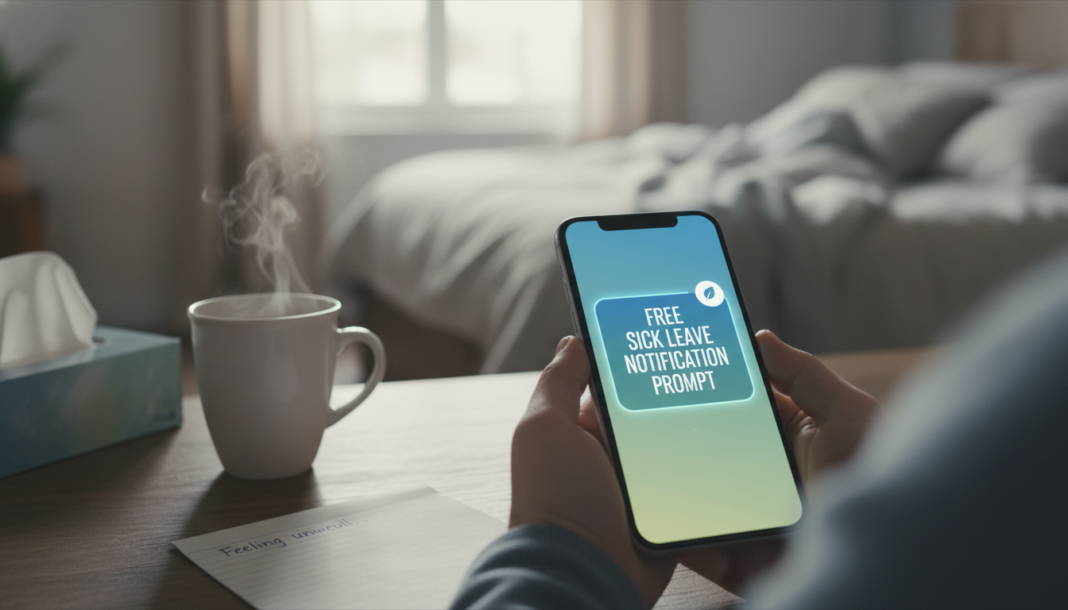 Free Sick leave notification prompt