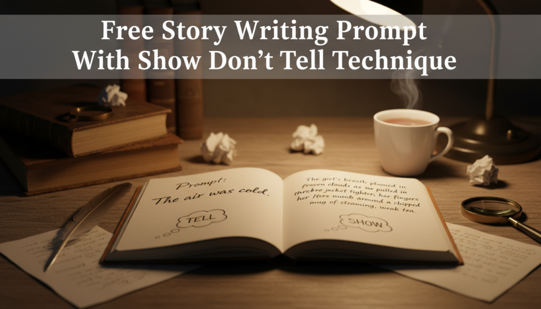 Free Story Writing Prompt With Show Dont Tell Technique Free Story Writing Prompt With Show Dont Tell Technique