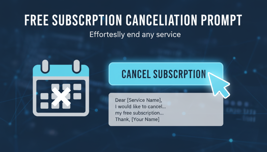 Free Subscription cancellation prompt