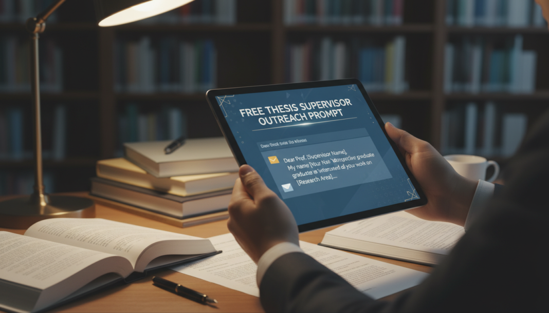 Free Thesis supervisor outreach prompt
