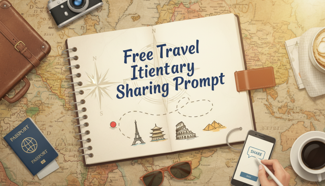 Free Travel itinerary sharing prompt