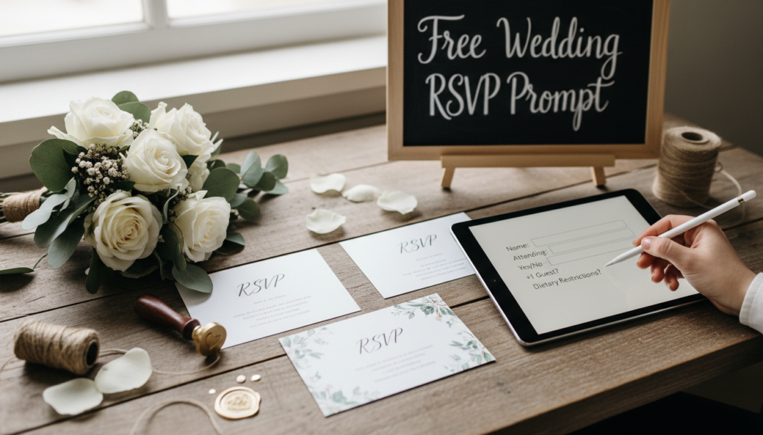Free Wedding RSVP prompt
